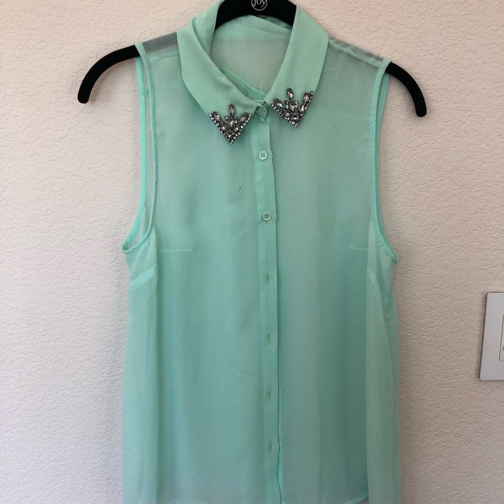 Women's shirt/ silver mint